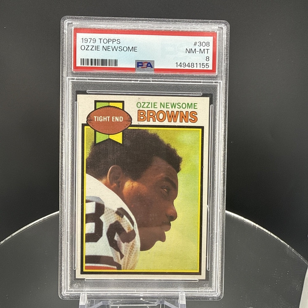 1979 Topps #308 Ozzie Newsome PSA 8 Browns RC Hall Of Fame